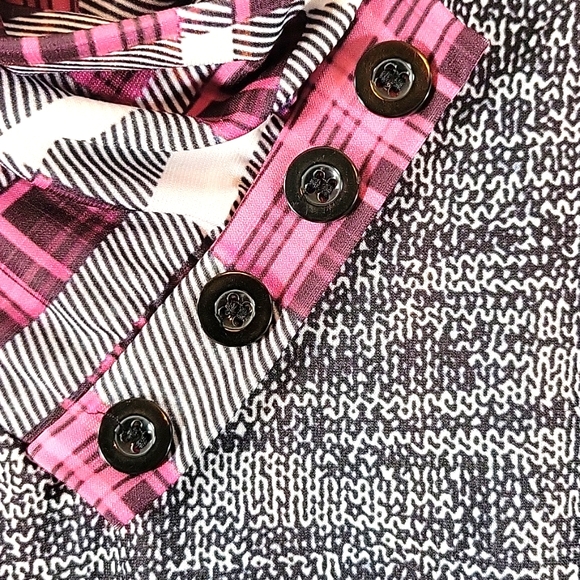 LILY Long Sleeve Tunic with Cowel Neckline and Plaid Embellishment Size 4X - Picture 4 of 8